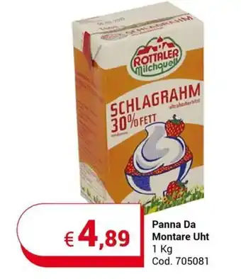 Centro Cash Panna Da Montare Uht 1 Kg offerta