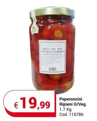 Peperoncini Ripieni O/Veg. 1.7 Kg