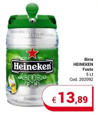 Centro Cash Birra HEINEKEN Fusto 5 Lt offerta
