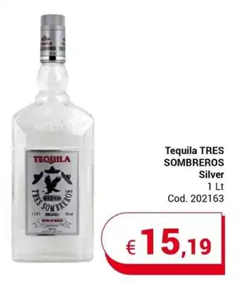 Centro Cash Tequila TRES SOMBREROS Silver 1 Lt. offerta