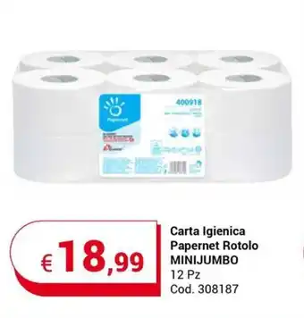 Centro Cash Carta Igienica Papernet Rotolo MINIJUMBO 12 Pz offerta