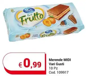 Centro Cash Merende MIDI Vari Gusti 10 Pz offerta