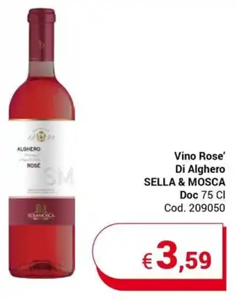 Centro Cash Vino Rose' Di Alghero SELLA & MOSCA Doc 75 Cl offerta
