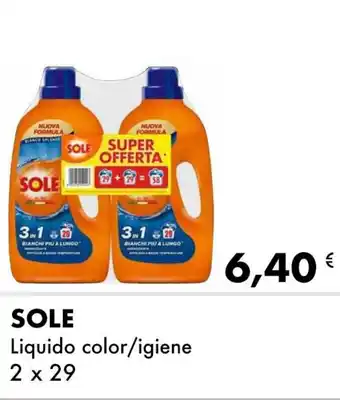 Iper Tosano SOLE Liquido color/igiene 2 x 29 offerta