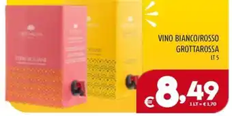 Il Centesimo VINO BIANCO/ROSSO GROTTAROSSA LT 5 offerta