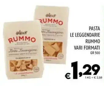 Il Centesimo PASTA LE LEGGENDARIE RUMMO VARI FORMATI gr 500 offerta