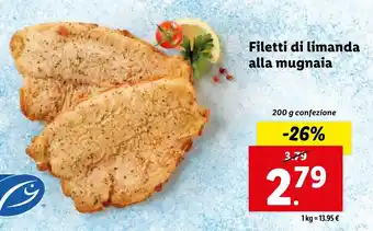 Filetti di limanda alla mugnaia 200 g confezione