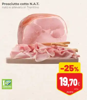 Prosciutto cotto N.A.T. nato e allevato in Trentino