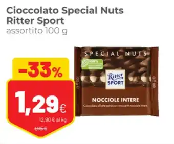 Coop famiglia cooperativa Cioccolato Special Nuts Ritter Sport assortito 100 g offerta