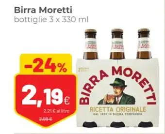 Birra Moretti bottiglie 3 x 330 ml