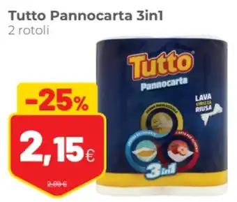 Tutto Pannocarta 3in1 2 rotoli