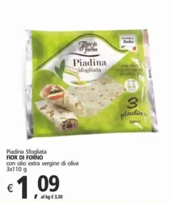 Alter Discount Piadina Sfogliata FIOR DI FORNO con olio extra vergine di oliva 3x110 g offerta