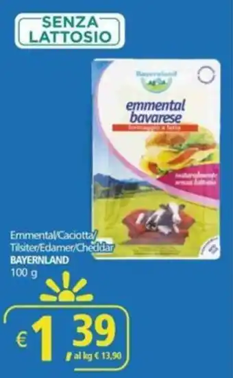 Emmental/Caciotta Tilsiter/Edamer/Cheddar BAYERNLAND 100 g