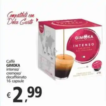 Alter Discount Caffè GIMOKA intenso/ cremosa/ decaffeinato 16 capsule offerta
