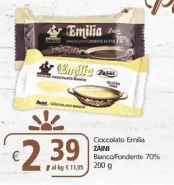Cioccolato Emilia ZAINI Bianco/Fondente 70% 200 g