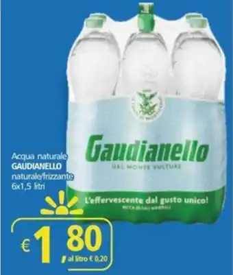 Acqua naturale GAUDIANELLO naturale/frizzante 6x1,5 litri