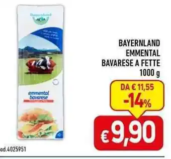 BAYERNLAND EMMENTAL BAVARESE A FETTE 1000 g