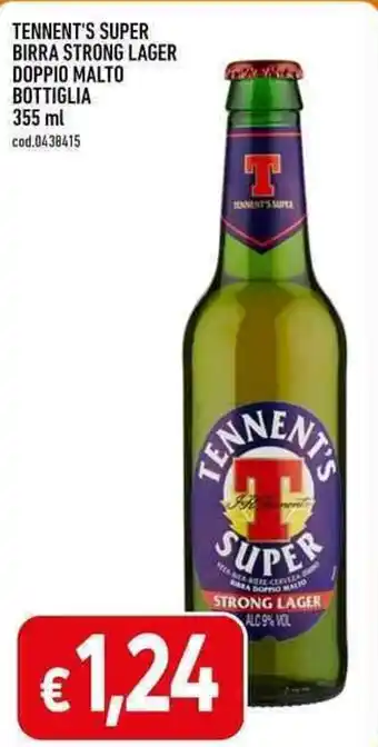 TENNENT'S SUPER BIRRA STRONG LAGER DOPPIO MALTO BOTTIGLIA 355 ml