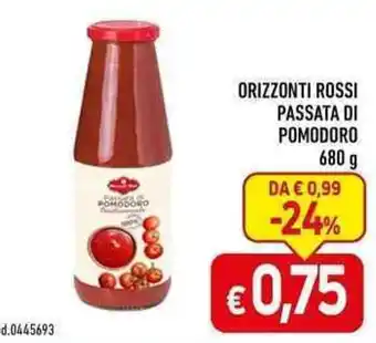C+C maxigross ORIZZONTI ROSSI PASSATA DI POMODORO 680 g offerta