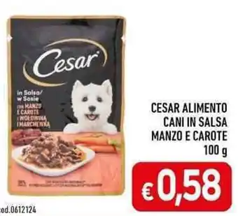 CESAR ALIMENTO CANI IN SALSA MANZO E CAROTE 100 g