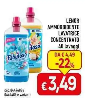 LENOR AMMORBIDENTE LAVATRICE CONCENTRATO 40 lavaggi