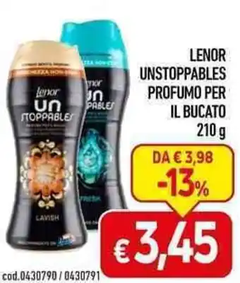 LENOR UNSTOPPABLES PROFUMO PER IL BUCATO 210 g