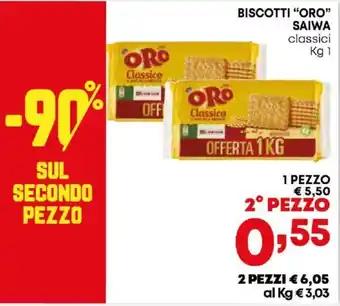 Pam BISCOTTI "ORO" SAIWA classici Kg 1 offerta