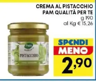 Pam CREMA AL PISTACCHIO PAM QUALITÀ PER TE g 190 offerta