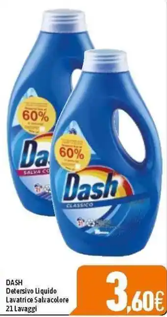 C+C Cash and Carry DASH Detersivo Liquido Lavatrice Salvacolore 21 Lavaggi offerta