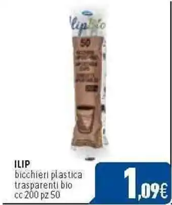 C+C Cash and Carry ILIP bicchieri plastica trasparenti bio cc 200 pz 50 offerta