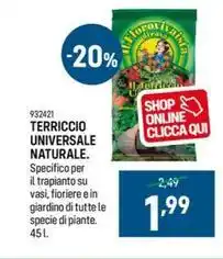 Cfadda TERRICCIO UNIVERSALE NATURALE offerta