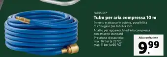 Lidl PARKSIDE Tubo per aria compressa 10 m offerta