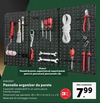 Lidl PARKSIDE Pannello organizer da parete offerta