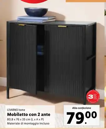 Lidl LIVARNO home Mobiletto con 2 ante offerta