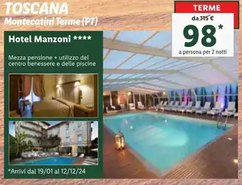 Lidl TOSCANA Montecatini Terme (PT) Hotel Manzoni offerta