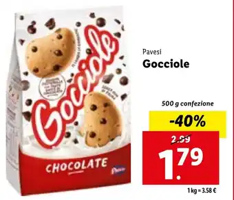Lidl Pavesi Gocciole 500 g confezione offerta
