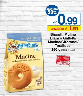 Biscotti Mulino Bianco Galletti/ Macine/Girotondi/ Tarallucci 350 g