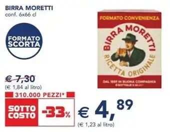 Esselunga BIRRA MORETTI conf. 6x66 cl offerta
