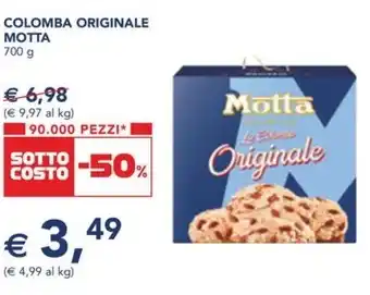 Esselunga COLOMBA ORIGINALE MOTTA 700 g offerta