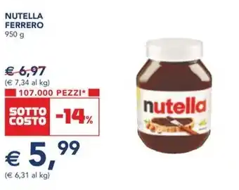 Esselunga NUTELLA FERRERO 950 g offerta