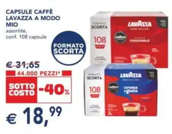 Esselunga CAPSULE CAFFÈ LAVAZZA A MODO ΜΙΟ assortite, conf. 108 capsule offerta