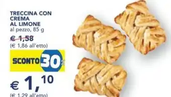 Esselunga TRECCINA CON CREMA AL LIMONE al pezzo, 85 g offerta
