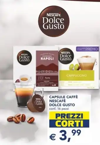 Esselunga CAPSULE CAFFÈ NESCAFÈ DOLCE GUSTO conf. 16 pezzi offerta
