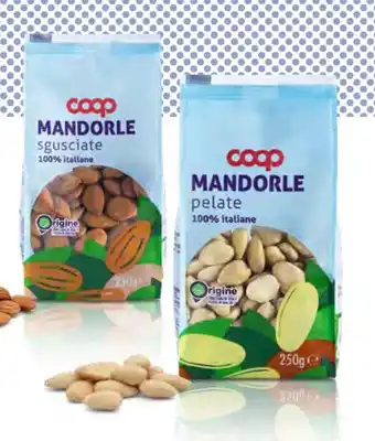 Unicoop MANDORLE SGUSCIATE O PELATE COOP Confezione da 250 g offerta