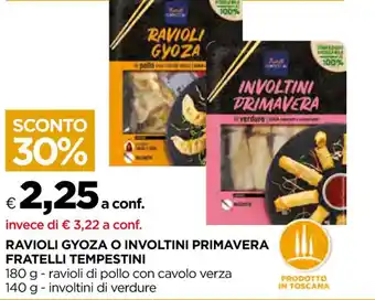 RAVIOLI GYOZA O INVOLTINI PRIMAVERA FRATELLI TEMPESTINI 180 g