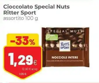 Coop Cioccolato Special Nuts Ritter Sport assortito 100 g offerta