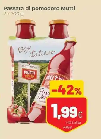 Coop Passata di pomodoro Mutti 2 x 700 g offerta