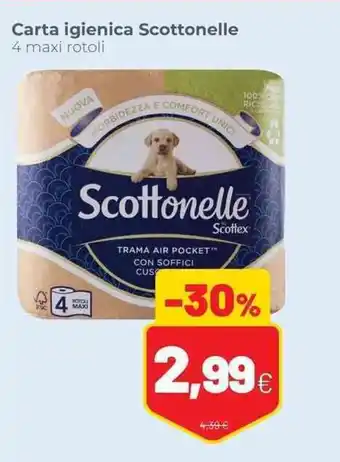 Coop Carta igienica Scottonelle 4 maxi rotoli offerta