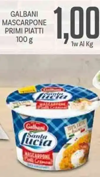 Supermercati Piccolo Galbani Mascarpone Primi Piatti 100 g offerta