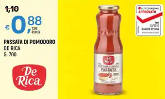 A&O PASSATA DI POMODORO DE RICA G. 700 offerta